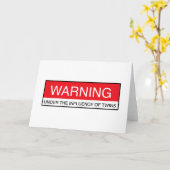 Carte Avertissement Sous L'Influence Des Jumeaux (Fleur jaune)