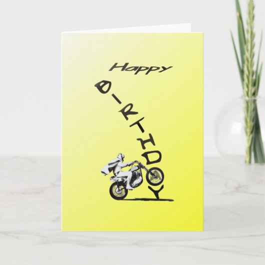 CARTE AVEZ UN ANNIVERSAIRE MAL. JAUNE. (Devant)