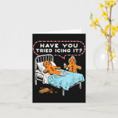 Carte Avez-Vous Essayé de le Glacer Biscuit de Noël Infi (Fleur jaune)