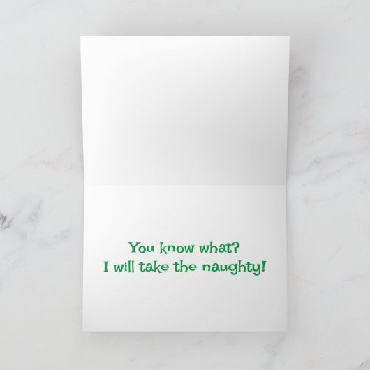 Carte **Avez-vous été vilain ou gentil** (Intérieur)