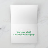 Carte **Avez-vous été vilain ou sage** (Intérieur)