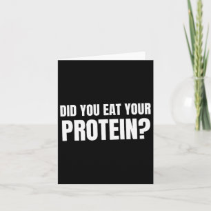 Carte Avez-Vous Mangé Votre Protein Bodybuilding Fitness