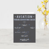 Carte Aviation Troubleshooting Guide - Funny Air Mechani (Fleur jaune)