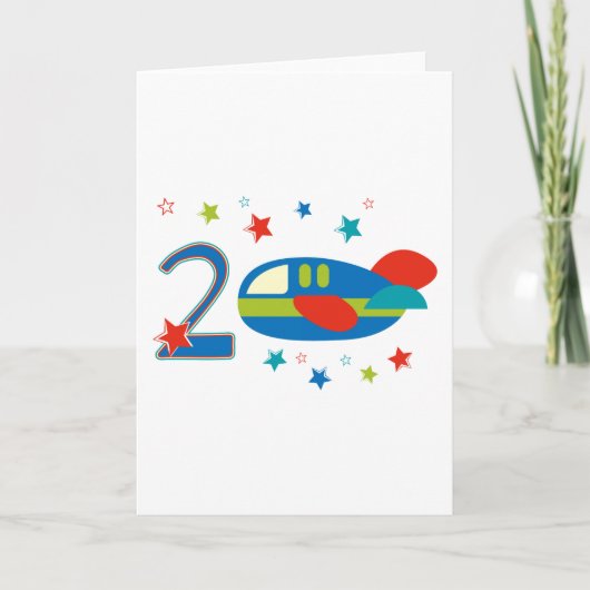 Carte Avion 2e anniversaire (Devant)