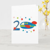 Carte Avion 2e anniversaire (Fleur jaune)
