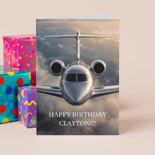 Carte Avion à réaction privé exécutif pour anniversaire
