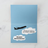 Carte Avion à réaction volant drôle Retraite pilote pour (Intérieur)