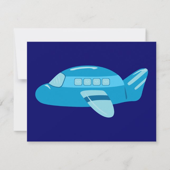 Carte Avion bleu (Devant)