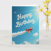 Carte Avion Ciel Joyeux (Fleur jaune)