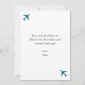 Carte Avion de Cessna Avion de Retro Planes Anniversaire (Dos)