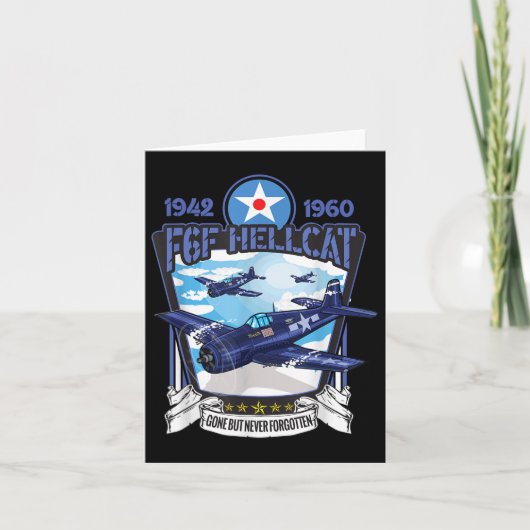 Carte Avion de chasse F6f Hellcat de la Seconde Guerre m (Devant)