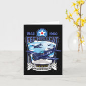 Carte Avion de chasse F6f Hellcat de la Seconde Guerre m (Fleur jaune)