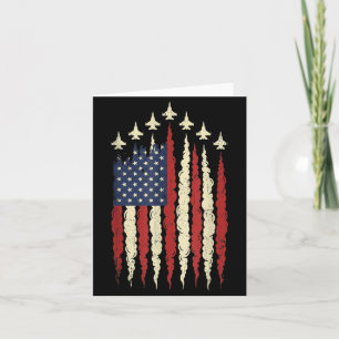 Carte Avion De Combat Patriotique Drapeau Usa 4 Juillet