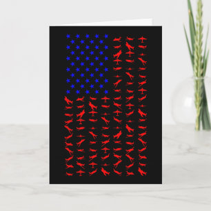 Carte Avion Drapeau Américain États-Unis Jour De L'Indép