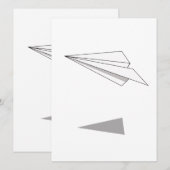 Carte Avion en papier (Devant / Derrière)