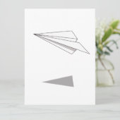 Carte Avion en papier (Debout devant)