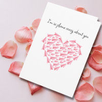 Avion en Papier Rose Coeur Saint-Valentin Romantiq