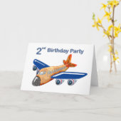 Carte Avion Extraordinaire 2e anniversaire (Fleur jaune)