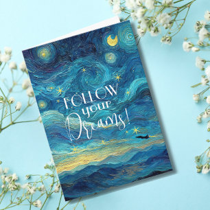 Carte Avion Félicitations Van Gogh Suivez Votre Rêve