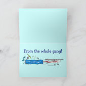 Carte Avion Joyeux anniversaire de toute la bande (Intérieur)