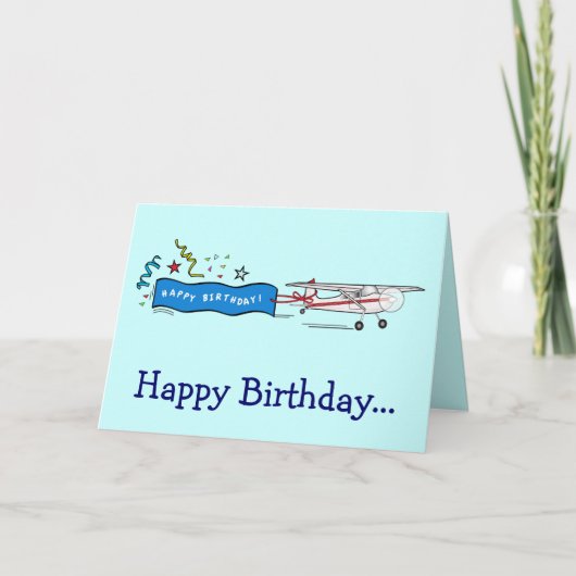 Carte Avion Joyeux anniversaire de toute la bande (Devant)