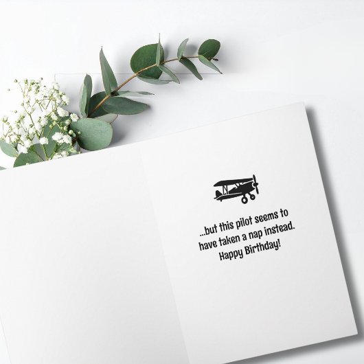 Carte Avion pilote de ligne de l'anniversaire Chien avio