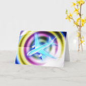 Carte Avion psychédélique (Fleur jaune)