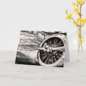 Carte Avion vintage (Fleur jaune)