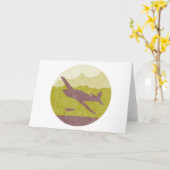 Carte Avion vintage (Fleur jaune)