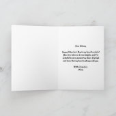 Carte Avion volant avec une chaîne de cœurs, simple, mod (Intérieur)