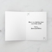 Carte Avion volant, avion Cool, Anniversaire (Intérieur)