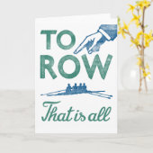 Carte Aviron - À La Ligne Est Tout Blue Aqua Sculling Cr (Fleur jaune)