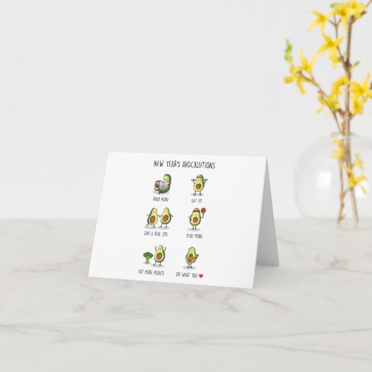 Carte Avo Sport Fitness Végétalien Perte de Poids Amusan (Fleur jaune)