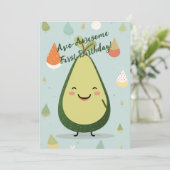 Carte AvoAwesome 1er anniversaire (Debout devant)