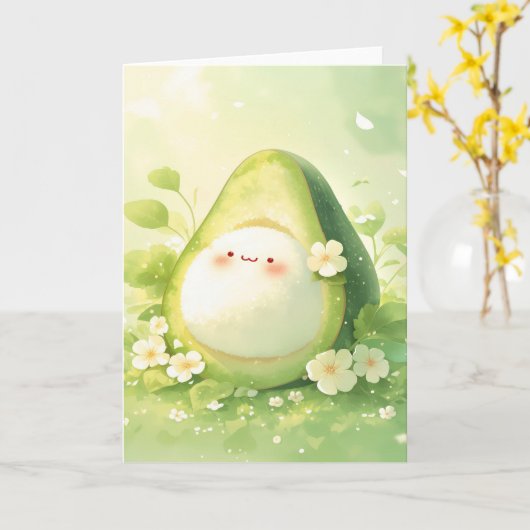 Carte Avocado Bliss (Fleur jaune)