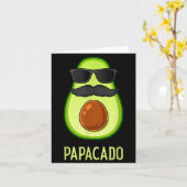 Carte Avocado Dad Papacado Funny Daddy Father Avocado (Fleur jaune)