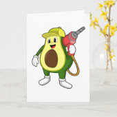 Carte Avocado en tant que artisan avec exercices (Fleur jaune)
