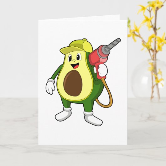 Carte Avocado en tant que artisan avec exercices (Fleur jaune)