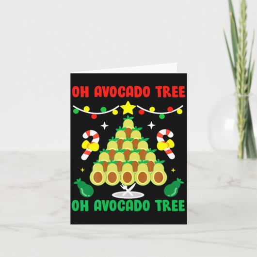 Carte Avocado Tree Funny Food Vegan Christmas Gift (Devant)