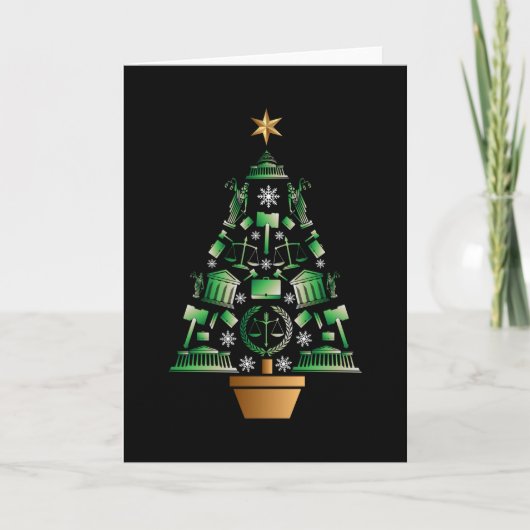 Carte Avocat Arbre de Noël (Devant)