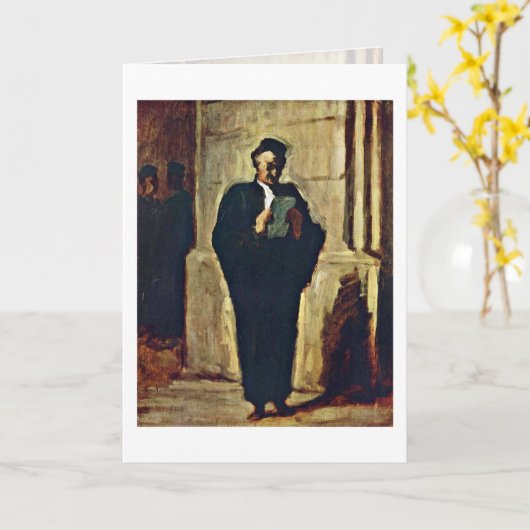 Carte Avocat de Lesender par Honore Daumier (Fleur jaune)