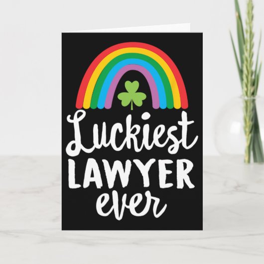 Carte Avocat le plus chanceux Saint-Patrick Shamrocks  (Devant)