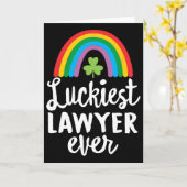Carte Avocat le plus chanceux Saint-Patrick Shamrocks  (Fleur jaune)