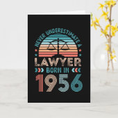 Carte Avocat né 1956 70e Anniversaire Droit Procureur (Fleur jaune)