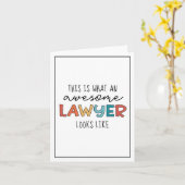 Carte Avocat | Procureur | Awesome Avocat Drôle (Fleur jaune)