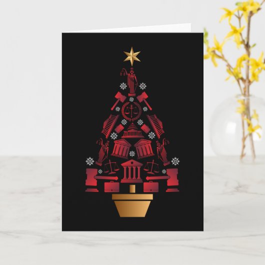 Carte Avocat Sapin de Noël (Fleur jaune)