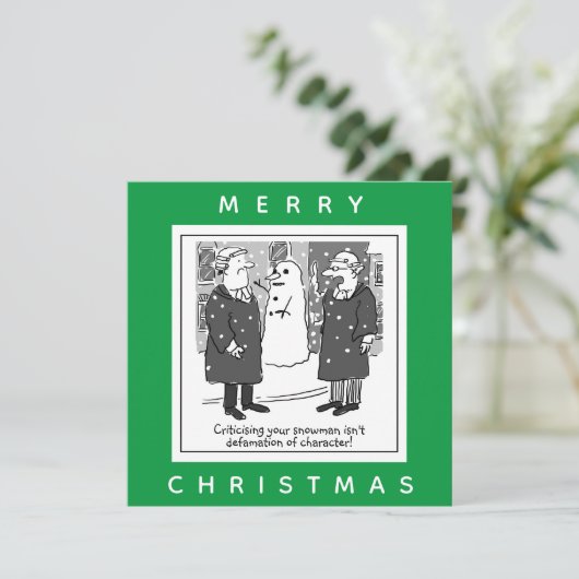 Carte Avocats diffamation de caractère Snowman (Debout devant)