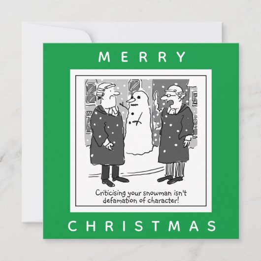 Carte Avocats diffamation de caractère Snowman (Devant)