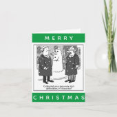 Carte Avocats légaux et un Snowman Cartoon Noël (Devant)