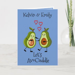 Carte AvoCuddle Avodado Pun Greeting Card